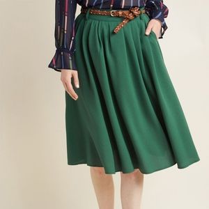 Modcloth Breathtaking Tiger Lilies Midi Skirt